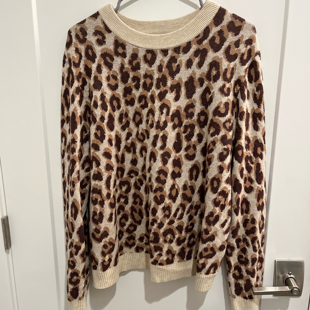 Target a new day leopard print sweater